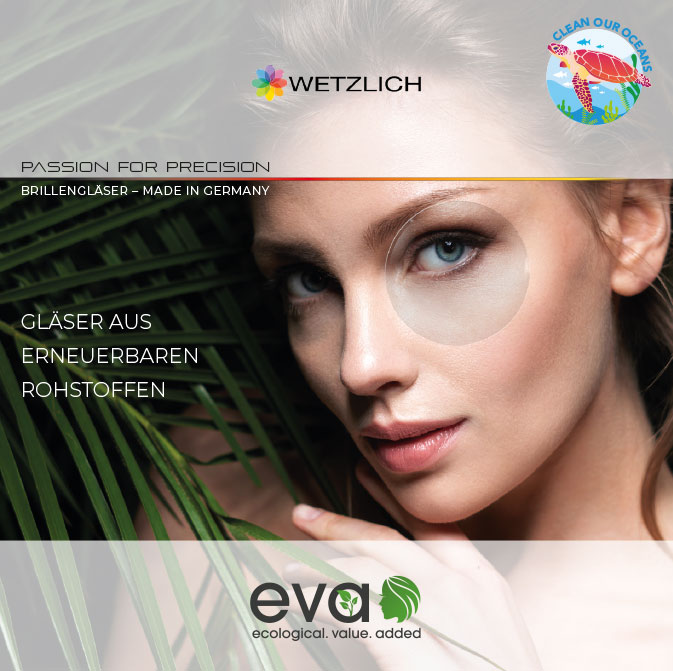 Eva Brillengläser aus erneuerbaren Rohstoffen Nachhaltigkeit