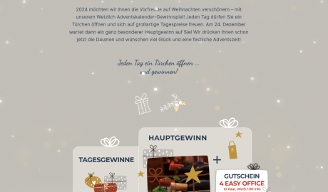 Adventskalender-Gewinnspiel für Optiker