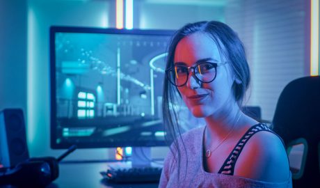 Gamer-Brillengläser, Arbeitsplatzbrille, Computerbrille für Pc-Spiele, Gaming mit Blaulicht-Filter