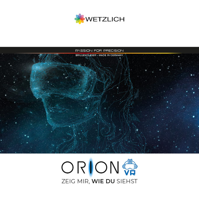 Orion VR Broschüre Virtual Reality Gleitsicht